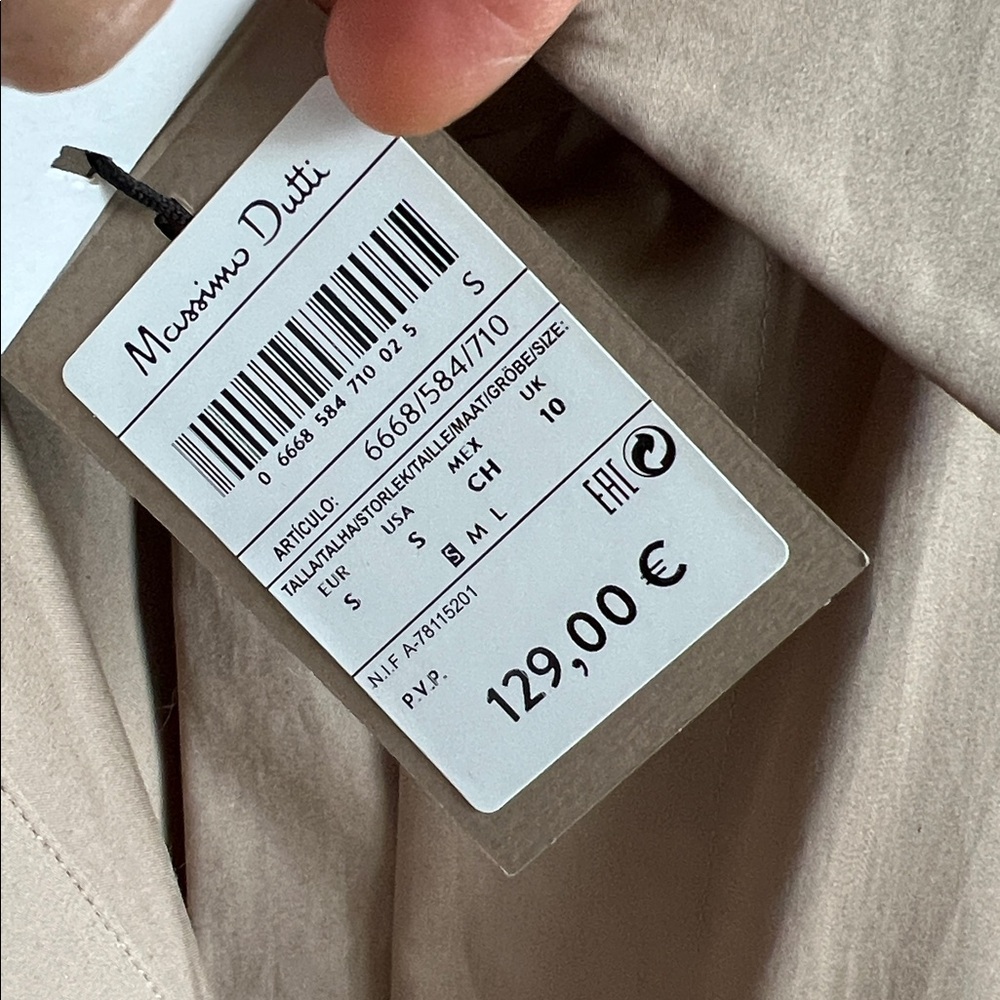 Massimo Dutti Beige Long dress - Picture 7 of 17